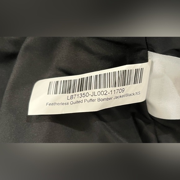 like new EUC quince featherless quilted puffer bomber jacket sz XS black - Picture 8 of 15